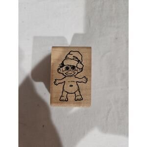 Inkadinkado 2253 Troll Doll Wood Mounted Rubber Stamp
